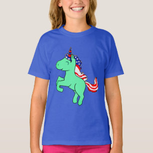 Camiseta Chicas de Mane de la bandera de los Estados Unidos