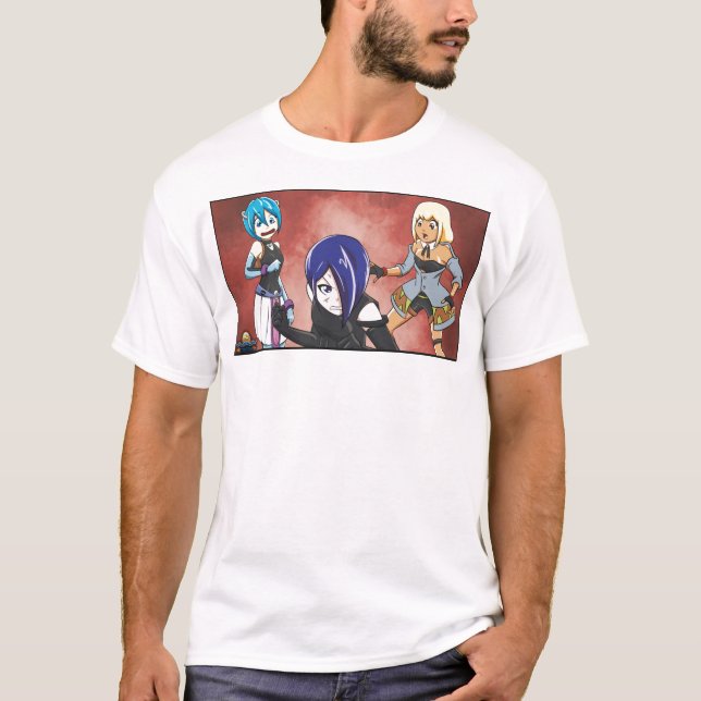Camiseta Chicas de Manga - reacción (Anverso)