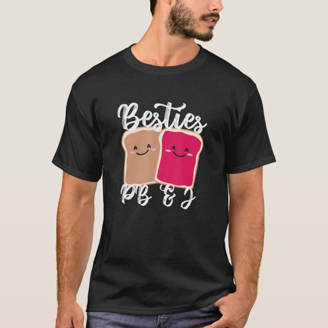 Camiseta Chicas de mantequilla de cacahuete Besties Cute Pb (Anverso)