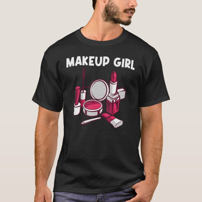 Camiseta Chicas de maquillaje Mujeres maquilladoras de cosm (Anverso)