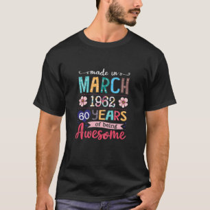 Camiseta Chicas De Marzo De 1962 60º Cumpleaños 60 Años De