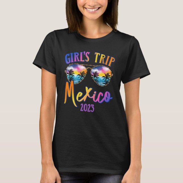 Camiseta Chicas de México 2023 Viaje gafas de sol Verano Gi (Anverso)
