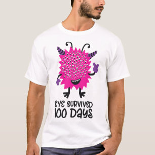 Camiseta Chicas De Monstruo Escolar Niños Sobrevivieron A 1