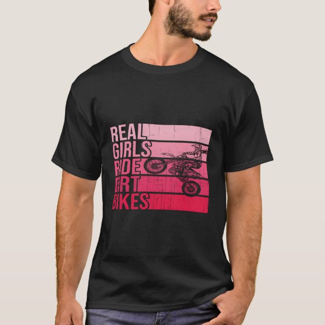 Camiseta Chicas de Motocross en bicicleta sucia Chica de Ca (Anverso)