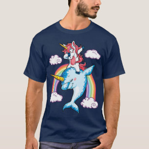 Camiseta Chicas de Narwhal de Unicornio en Dabbing