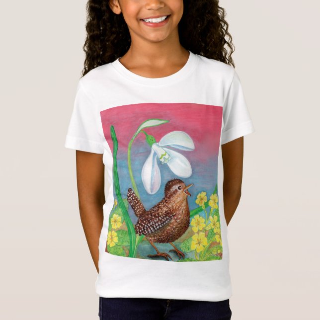 Camiseta Chicas de nevadas y aves silvestres (Anverso)