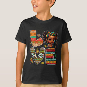 Camiseta Chicas de niños africanos fuertes durante el mes d