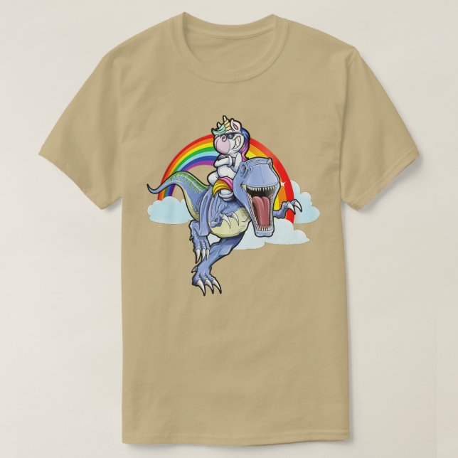 Camiseta Chicas de niños de crosaurios de Rainbow Unicorn R (Diseño del anverso)