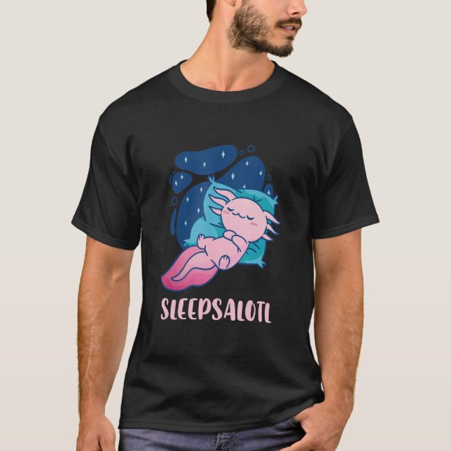 Camiseta Chicas de niños de Pajama que duermen en Axolotl N (Anverso)