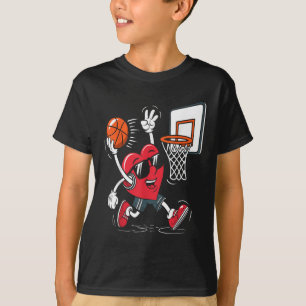 Camiseta Chicas de niños Día de San Valentín de baloncesto