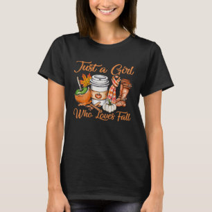 Camiseta Chicas de Otoño Solo una chica que ama el otoño Pu