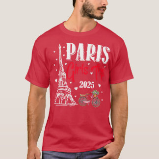 Camiseta Chicas de París en Francia en viaje de vacaciones 