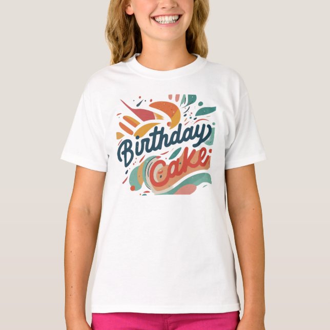 Camiseta Chicas de pasteles de cumpleaños (Anverso)