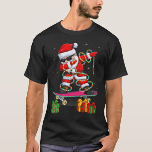 Camiseta Chicas de patinaje de Dabbing Santa Skater Navidad