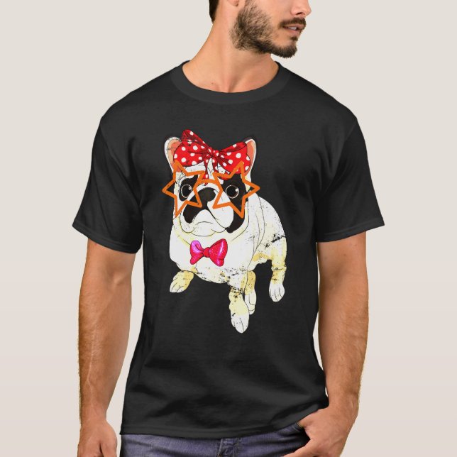 Camiseta Chicas de perro Bulldog francés (Anverso)