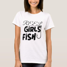 Chicas de pesca con carrete