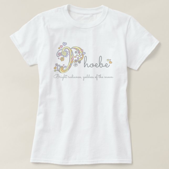 Camiseta Chicas de Phoebe nombran personalizado decorativo (Diseño del anverso)