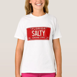 Camiseta Chicas de Placa de Matrícula Retro de Florida de V