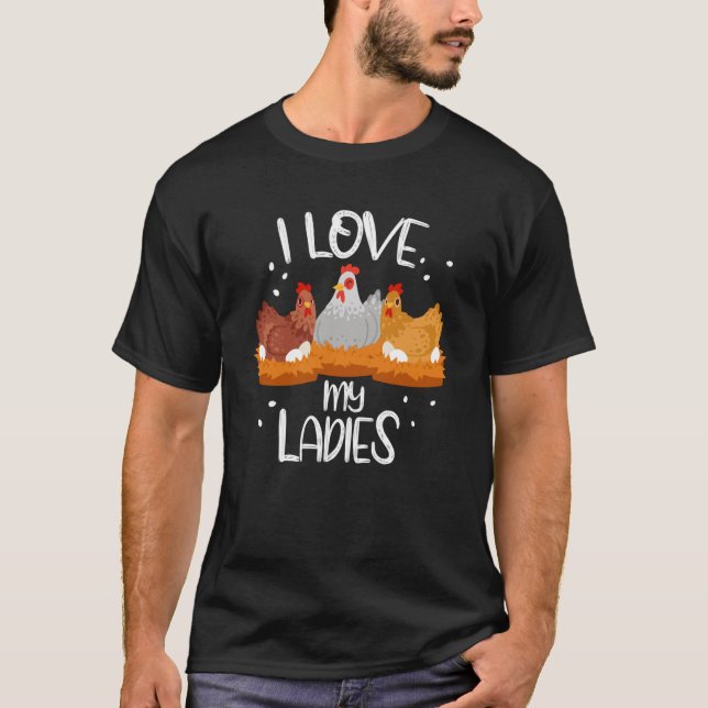 Camiseta Chicas de pollo Huevos Agricultoras Hombres (Anverso)