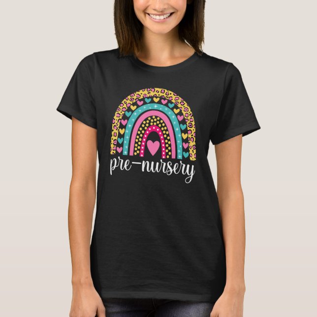Camiseta Chicas De Profesores De Preescolar Regresan A La E (Anverso)