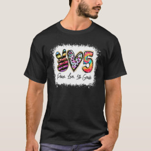 Camiseta Chicas de quinto grado de Peace Love Equipo de 5º 