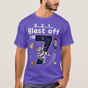 Camiseta Chicas de regalo de 7 años de edad divertida cohet