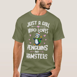 Camiseta Chicas De Regalo De Camisas Pingüinas Y Hamsters