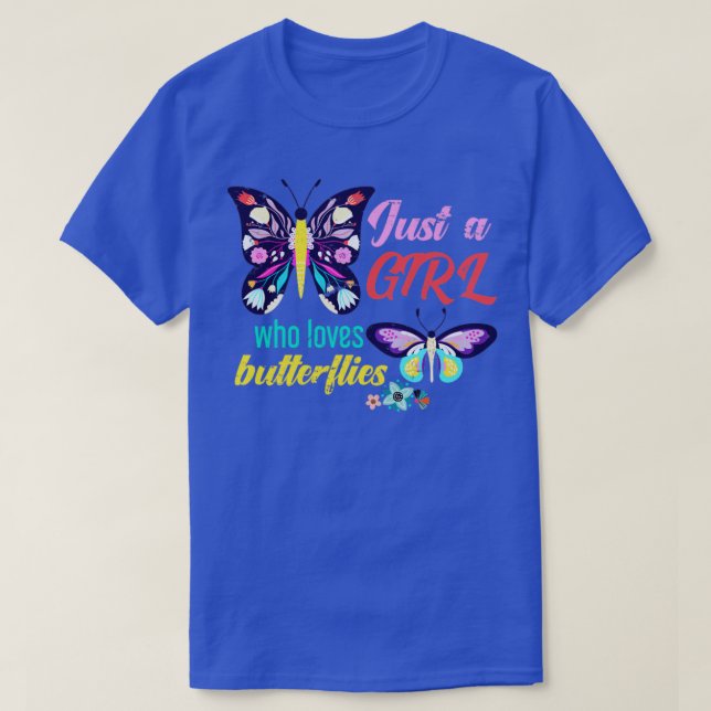 Camiseta Chicas de Regalo de Vida Silvestre Animal Mariposa (Diseño del anverso)