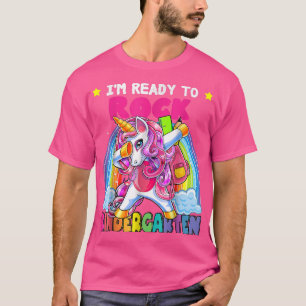 Camiseta Chicas De Rock Kindergarten Dabbing Unicorn De Vue