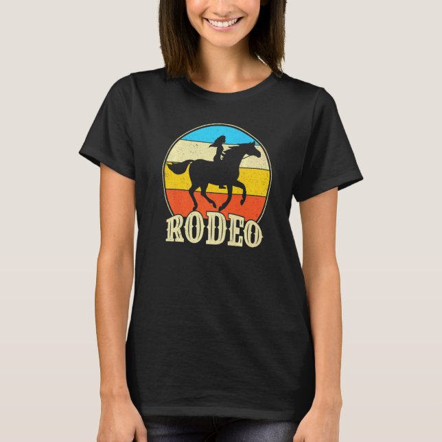 Camiseta Chicas de Rodeo a Caballo Occidentales Chicas de C (Anverso)