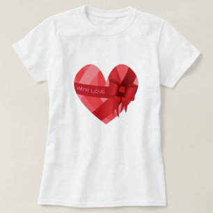 Camiseta Chicas de San Valentín con amor al corazón rojo de