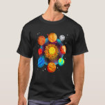Camiseta Chicas de Solar System Planets Science Space Boys<br><div class="desc">El Sistema Solar planea Chicas de Ciencia Espacial para Niños.</div>
