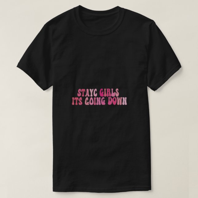 Camiseta chicas de stayc es Pegatina que baja (Diseño del anverso)