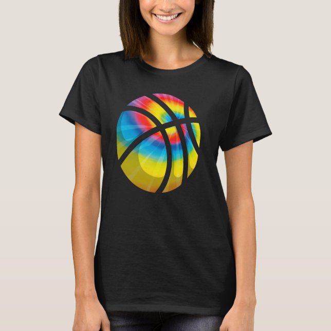 Camiseta Chicas de Tie Dye Basketball Cute Trippy Hippy Boy (Anverso)