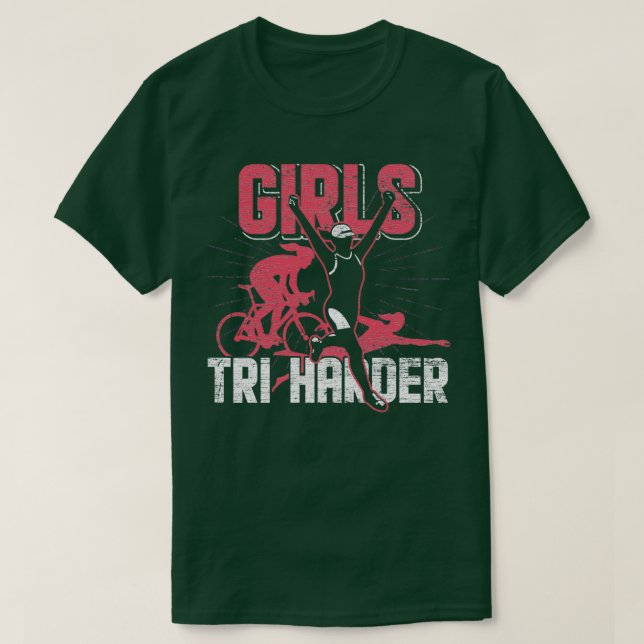 Camiseta Chicas de Triatlón Grunge (Diseño del anverso)