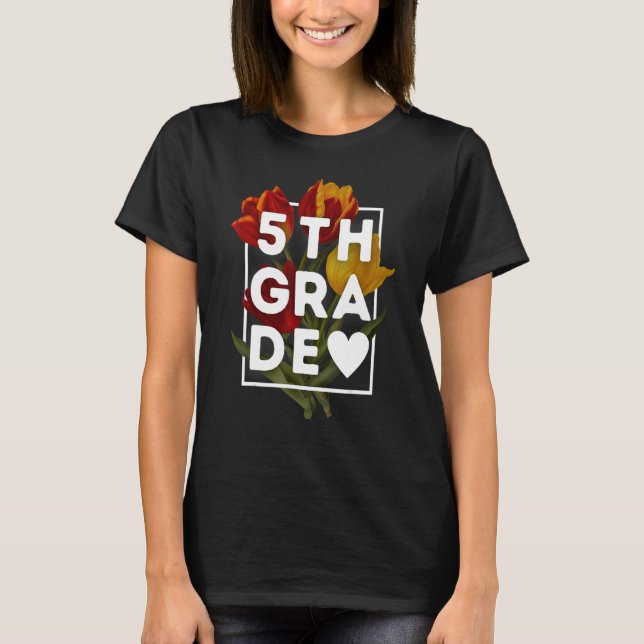 Camiseta Chicas De Tulipanes De Quinto Grado (Anverso)