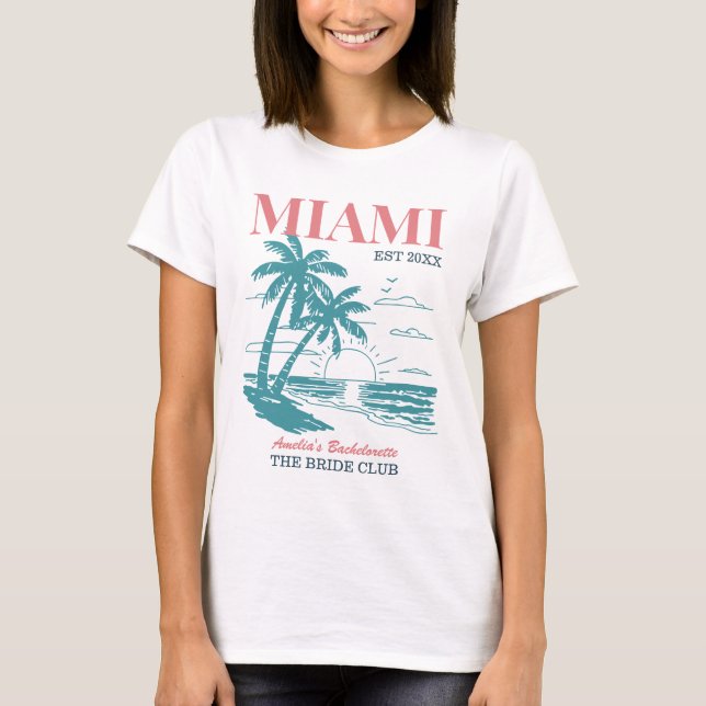 Camiseta Chicas de verano de Beach Bachelorette Party viaja (Anverso)