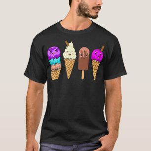 Camiseta Chicas de verano divertidos de crema de hielo Cone