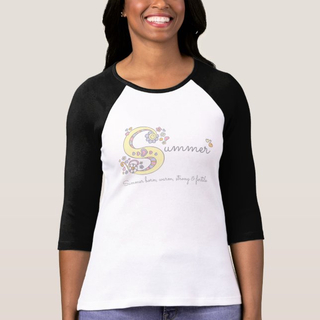 Camiseta Chicas de verano Nombre del personalizado tee (Anverso)