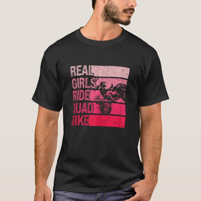 Camiseta Chicas de verdad viajan en bicicleta de cuatro rue (Anverso)