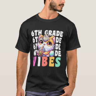 Camiseta chicas De Vibes De 6º Grado Para El Primer Día De 