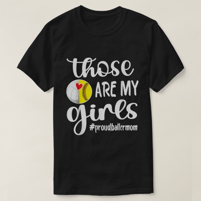 Camiseta Chicas de voleibol Baller Mama Orgulloso (Diseño del anverso)