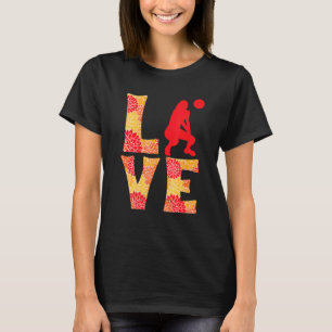 Camiseta Chicas de voleibol con amor floral