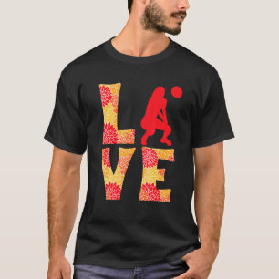 Camiseta Chicas de voleibol con amor floral