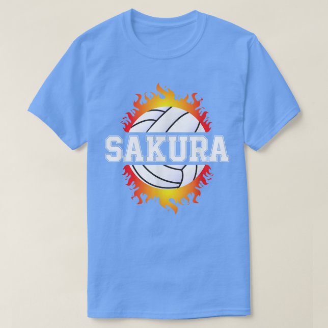 Camiseta Chicas de voleibol con nombre sakura Ball y Net S (Diseño del anverso)