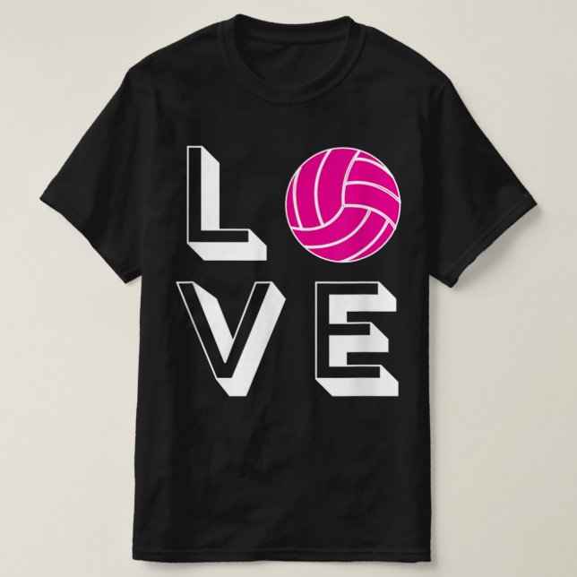 Camiseta Chicas de voleibol de amor Gráfica de regalo de cu (Diseño del anverso)