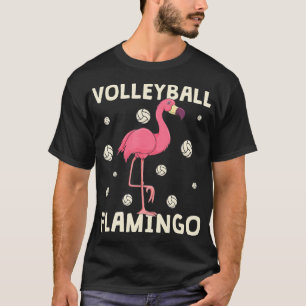 Camiseta Chicas de voleibol de playa divertidos de Flamingo