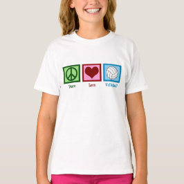 Camiseta Chicas de voleibol Peace Love