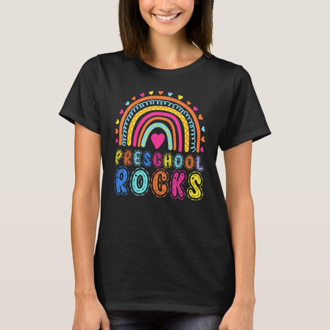 Camiseta Chicas del arcoiris de preescolar de profesores Ho (Anverso)