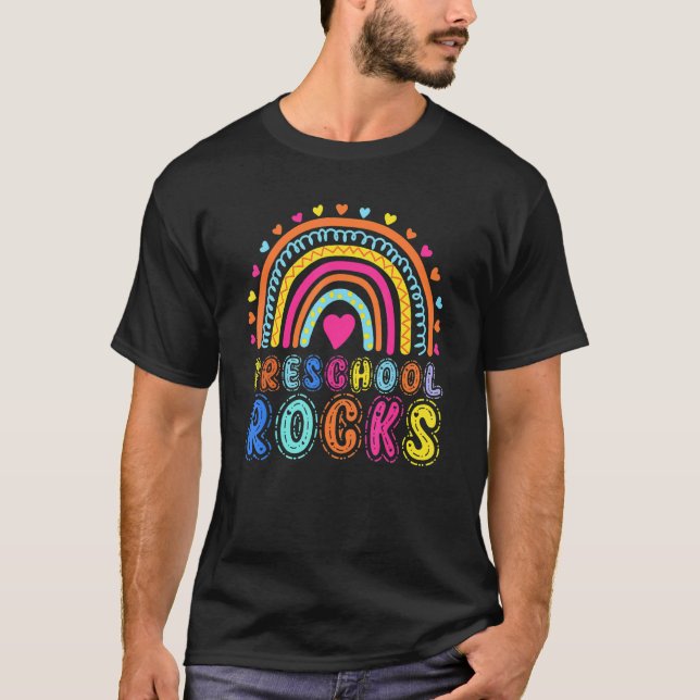 Camiseta Chicas del arcoiris de preescolar de profesores Ho (Anverso)